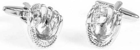 Baseball Glove Mitt Cufflinks in a Presentation Gift Box & Polishing Cloth...