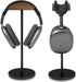 Headphone Stand for Desk - Headset Holder with aluminum alloy support rod, gaming headset stand with wooden support plate...