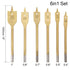 uxcell Spade Drill Bits for Wood Paddle Flat Bit 10 12 16 18 20 25 mm Hex Shank for Woodworking DIY Cutter Tool, High Speed Steel 6in1 Set...