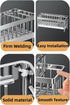 Kitchen Sink Caddy Sponge Holder Sink Caddy Organizer, 304 Stainless Steel Holder for Sink,Countertop with Removable Drain Tray with Diversion Dra...