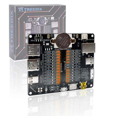 USB Cable Tester Board USB Cable Checker Data Wire with Acrylic Case Charging Test Data Line Type-C Micro Type A Type B...