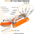20 in 1 Bike Multitool with Bike Bone Wrench Portable Bicycle Repair Tool Kit Cycling Mechanic Multifunction Repair Tool Set Folding Metric Mainte...