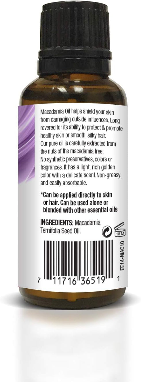 Ethereal Nature 100% Pure Oil, Macadamia, 1.01 Fluid Ounce...