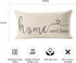 MFGNEH Home Sweet Home Quotes Farmhouse Pillow Covers 12x20 Inch,Farmhouse Decorative Lumbar Throw Pillow Case Cushion Cover,Housewarming Gift...