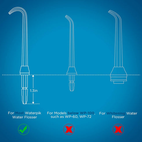 Replacement Heads for Waterpik Water Flosser (6 Implat Denture Tips)...