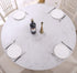 Clear Round Vinyl Fitted Tablecloth Waterproof Oilcloth Heavy Duty Elasticized Table Cover Elastic Edge Design Plastic Tablecloth Protector for Ro...
