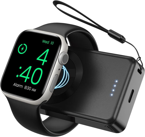 LVFAN Portable Charger for Apple Watch, 4000mAh iWatch Charger Power Bank Wireless Battery Pack Magnetic Travel Smartwatch Charger for Apple Watch...