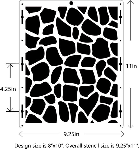 4Pcs Leopard Stencils Animal Print Stencils Snakeskin Stencil Cheetah Print Stencils Reusable Painting Template Leopard Stencil for Bleaching Shir...