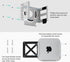 Mac Studio Mount, IFCASE Heat Dissipation Design Anti-Scratch Inner Aluminum Under Desk, Wall Mount Stand for Mac Studio M2 M1 Max, Ultra (Silver)...