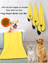Dog Bath Towel - Super Absorbent Microfiber Dog Towel for Small Dogs and Cats, Yellow & Grey 11.8" x 23.6"...