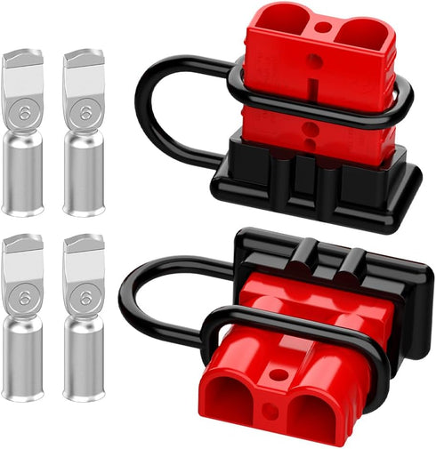Anderson Connector, 50AMP 6–12Gauge 12V-36V Battery Quick Connect/Disconnect Connector Wire Harness Plug Kit Winch Wiring Kit for ATV Car Winch Mo...