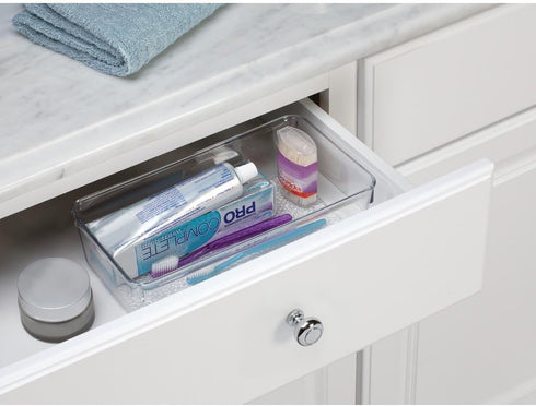 iDesign 49250 Rain BPA-Free Plastic Drawer Organizer Tray - 12" x 6" x 3", Clear...