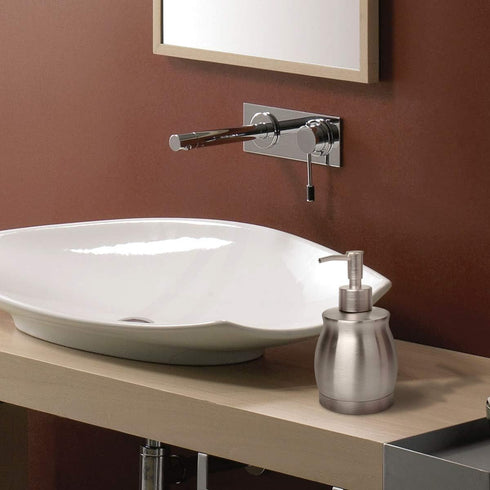 Stainless Steel Countertop Soap Dispenser Liquid Bottle and Pump, Suitable for Various Places Such as Kitchen and Bathroom (Brushed Nickel, 390 ml...
