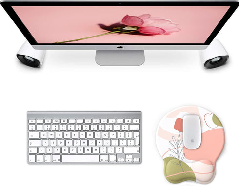Mouse Pad Wrist Support, Ergonomic Gel Mouse Pad with Wrist Rest, Comfortable Computer Mouse Pad for Laptop, Pain Relief Mousepad with Non-Slip PU...