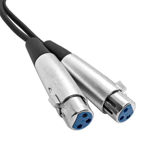 Seismic Audio - SA-Y4 - 1' Splitter Patch Cable - 1 XLR Male to 2 XLR Female...