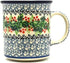 Polish Pottery Mug - Straight Sided - Holly Berry...