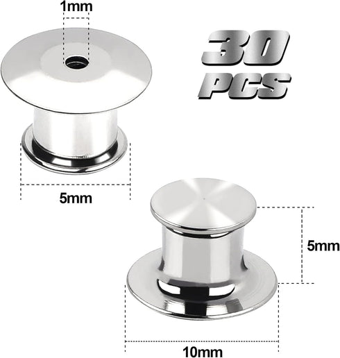 30 Pieces Metal Pin Backs Locking Pin Keepers Locking Clasp...
