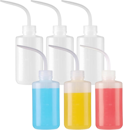 6 pcs 8 oz Tattoo Wash Bottle Squeeze,250ml LDPE Plastic Squeeze Lab Washing Bottle, Lash Water Bottle,Tattoo Supplies...