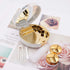 Honbay Fashion Marble Contact Lens Case Portable Contact Lens Box Kit with Mirror (Round) (Gold)...