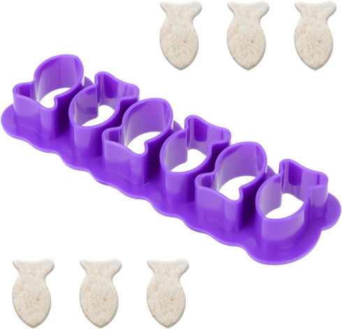 Mini Goldfish Cookie Cutter Set, 6 Fishes Plastic Goldfish Cracker Cutter Tool Fish Shaped Treats Baking Mold for Biscuit Chocolate Fondant Kitche...