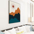 Bankrenart Boho Wall Art Mid Century Abstract Sun and Moon Reiver Landscape Mountain Boho Decor Unframed Canvas Print Wall Art Minimalist Artwork ...