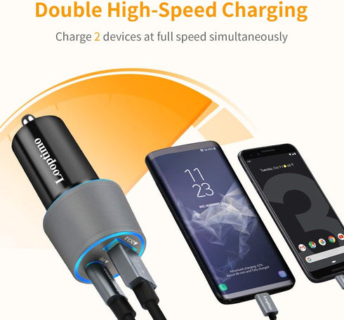 Fast USB C Car Charger Block,Compatible with Google Pixel 8/8 Pro/7/7 Pro/6/6a/6 Pro/5a/5/4a/4/4 XL/3, 30W Power Delivery & Quick Charge 3.0 Car A...
