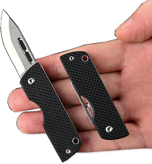 EDC Pocket Folding Knife D2 Steel Blade G10 Anti-Slip Handle for Hunting Fishing Camping Hiking Outdoor Activities Home Improvement, Gifts for Men...
