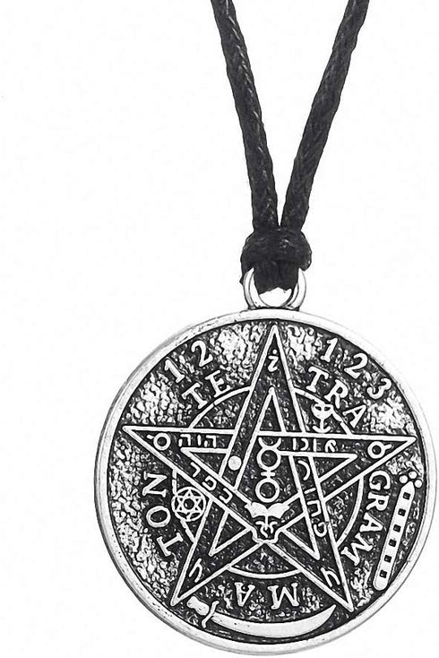 Antique Tetragrammaton Pentacle Pentagram Pendant Wiccan Talisman Pagen Amulet Necklace...
