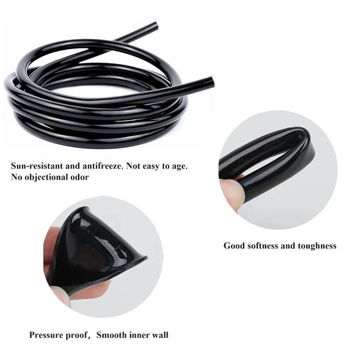 1/4 Drip Irrigation Tubing, 50FT 1/4 Irrigation Hose, Black Polyethylene 1/4 Inch Drip Irrigation Tubing With Drip Irrigation Fittings, DIY Garden...