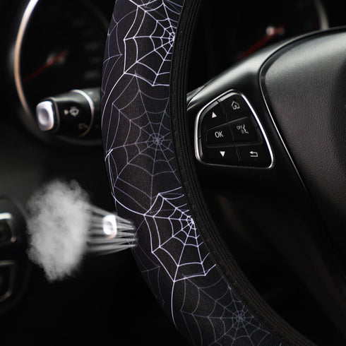 Hanemia Car Steering Wheel Cover, 15 inch Soft Elastic Steering Wheel Protector, Warm in Winter and Cool in Summer, Car Interior Accessories Prote...
