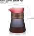 Bincoo Pour Over Coffee Maker Holds 4 Cups, 16.9oz Coffee Dripper Borosilicate Glass Coffee Carafe Brewer,Permanent Resuable Removable Coffee Serv...