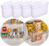 4 Pcs Clear Hanging Refrigerator Lid Shelf Organizer: Versatile Box Set for Adaptable Fridge Storage Efficiency Bins (Clear, 4 Pcs)...