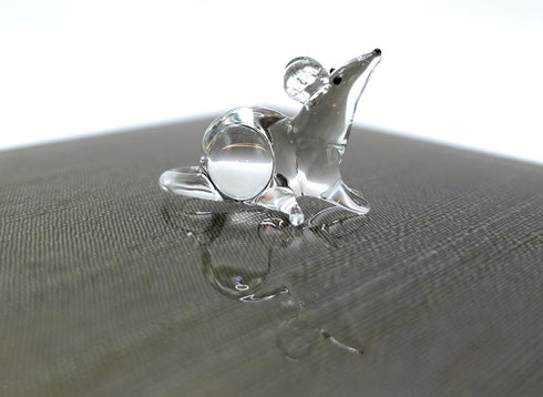 Mouse Micro Tiny Figurines Hand Blown Glass Art Animals Collectible Gift Home Décor (Clear)...