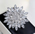 Exquisite Crystal Flower Corsage Bouquet Brooch Pin for Women Girls Rhinestone Floral Lapel Pins Clip Sweater Coat Scarves Dress Suit Badges Brooc...