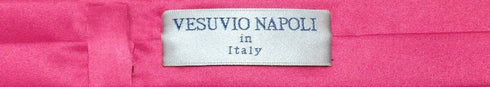 Vesuvio Napoli Narrow NeckTie Extra Skinny HOT PINK FUCHSIA Thin 1.5" Neck Tie...