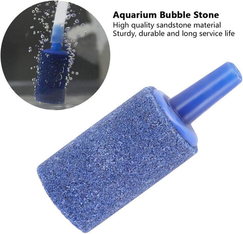 20PCS Blue Sandstone Cylinder Shape Aquarium Aeration Bubble Stone Set Air Stone Kit Fish Oxygen Pump Bubble Stones Airstones Diffuser...