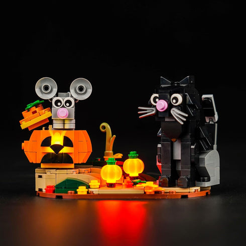 Upgraded Led Light Kit for LEGO Halloween Cat & Mouse Building Set, Compatible with LEGO 40570 (Model Not Included)...
