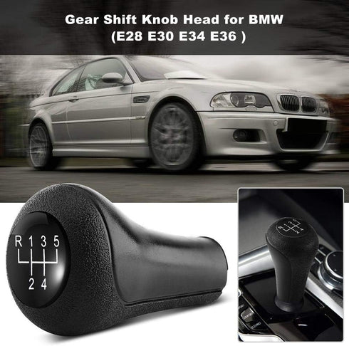 KIMISS 5 Speed Shift Knob, for E28 E30 E34 E36, Car Manual Gear Stick Head Non-Slip and Comfortable Shifting Knob Shifter Black...