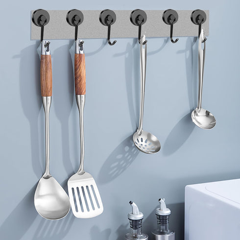 DIYMAG Black Magnetic Hooks, 80LBS Strong Magnetic Hooks heavy duty, Strong Magnet Hooks with Metal Hanger for Hanging Refrigerator Home Kitchen O...