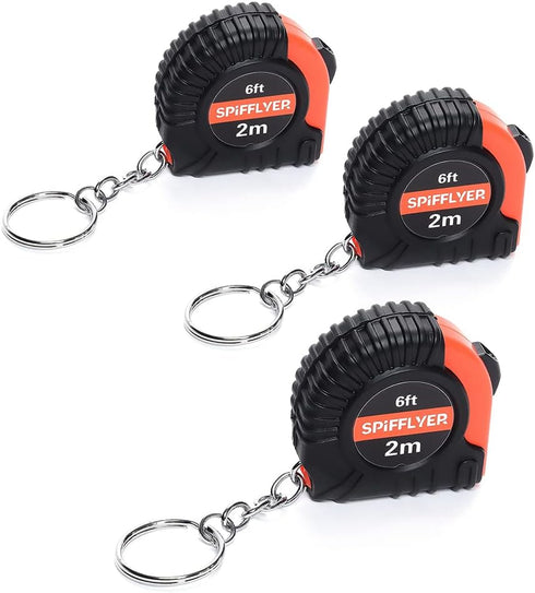 3 Pack Small Tape Measure Keychain Mini Measuring Tape Retractable 6ft 2M, Metric and Inch...