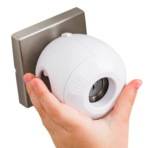 Child Safety Door Knob Cover (4 Pack) Hard-to-Remove Dual-Lock Door Handle Covers for Kids - Reusable Baby Proof Door Knob Locks - Installs Easily...