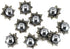20 pcs Black Retro Metal Octagram Half Faux Pearl Sewing Shank Coat Buttons -25mm -1"...