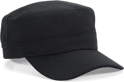 Adjustable Unisex Flat Top Twill Classical Baseball Cap Military Hat 22-23.6 in Cadet Cap...