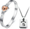 His and Hers Matching Set Couple Titanium "Only You Have My Key" Bangle Bracelet Simple Korean Style in a Gift Box...