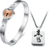 His and Hers Matching Set Couple Titanium "Only You Have My Key" Bangle Bracelet Simple Korean Style in a Gift Box...