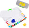 Falling in Art Airtight Watercolor Palette, Plastic Paint Palette with 18 Wells and 3 Mixing Areas, Folding Paint Tray with Lid, Suitable for Acry...