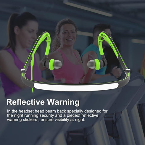 Mucro Running Headphones Wired Neckband Earbuds Over Ear Sports Earbuds Foldable Wrap Around Earphone for Night Jogging Workout - with Carry Case....