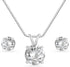 925 Sterling Silver White Quartz Pendant and Earrings Set For Womens...