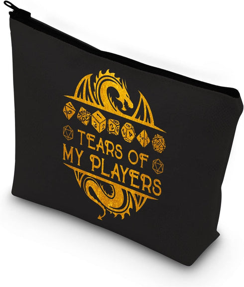 BDPWSS Tears Of My Players Funny RPG Gamer Cosmetic Bag d20 Dice Gift (tears of players bl)...