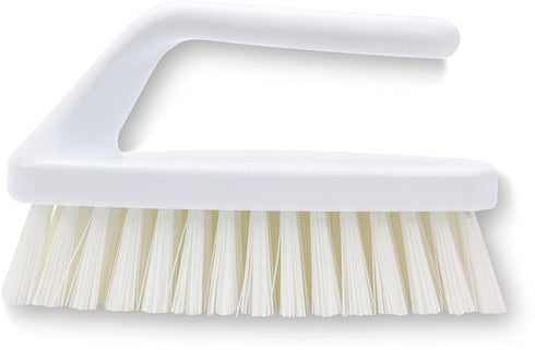 SPARTA Scrub Brush with Iron Shaped Handle and Stiff Bristles, Heavy Duty Scrubber Brush for Kitchen, Bathroom, Shower, Tile, Sink, Carpet and Bak...